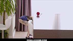 Cute petite Reislin sucks my big cock in POV.