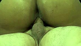 Fat teen feels man cum inside while riding cock with huge ass