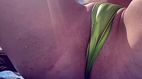 Italian Horny MILF Shows Tight Shaved Pussy on Miami Beach