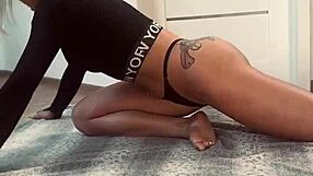 hot college girl shows yoga positions you've never seen, with big tits