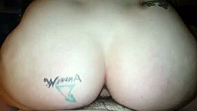 Busty milf rides big cock in anal!