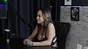 Belinha Baracho in sheer red leads the wild orgy scene