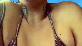Training in a bikini at Ipanema beach gym, dripping wet with sweat down my legs