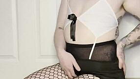 FTM bounces on dick with big trans ass