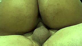 Fat teen feels man cum inside while riding cock with huge ass