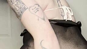 FTM bounces on dick with big trans ass