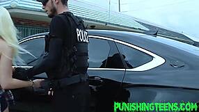 Bound blonde fucked rough