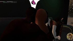 Second Life Black Man Fucks Asian Woman On A Couch