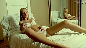 Beautiful blonde teen 18+ ksenya b fingers her way to a wet orgasm