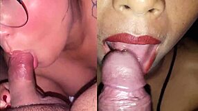 Wow! Susy and Dafri compete to suck best in hot Latina blowjob battle!