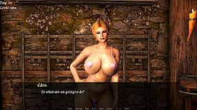 blonde with big tits and ass gets cumshot in blowjob