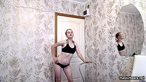 Blonde Gymnast Fingering After Workout