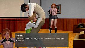 Blonde says, 'let's play the headmaster's fantasy'