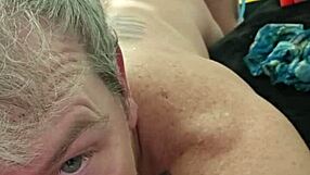 rainbow pegs guy in tight anal femdom pov