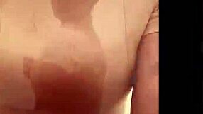 Hey, check out this ebony girl flashing her ass in the bathroom