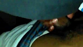 Ebony BBW swallows big cock in POV