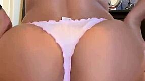 latina teen squirts on giant dildo