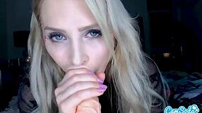 Camsoda blonde alix lynx uses dildo for blowjob masturbation leading to orgasm
