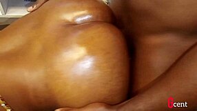 Hot Doggystyle Sex with Oil and a Massive Cock Over the Desk