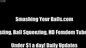 busting your balls hard with heels