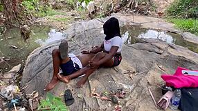 BBW girlfriend with huge tits and big ass gets dicked outdoor