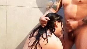 my husband's best friend surprised me and joined me in the shower