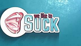 Nervous Teen 18+ Sucks Cock And Licks Balls In Hardcore Blowjob