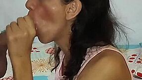 Sucking neighbor's juicy dick deliciously!