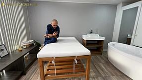 Latina receives massage leading to creampie delight