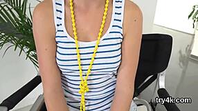 Elegant teen 18+ie gives a blowjob in pov and gets narrow fuckbox penetrated