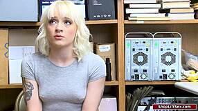 Will This Blonde Teen Shoplifter Submit to the Officer's Hard Discipline?
