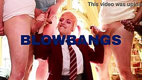 Blonde British Student Sucks Cock and Swallows Cum