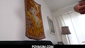 povmum - stepmom keeps stepson quiet with big tits blowjob and fucking