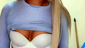 why is this rich trans jerking off her small tits?