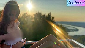 Latina Plays With Nipples Outdoors Boldly