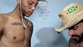 Guys double penetrate cowgirl in intense anal