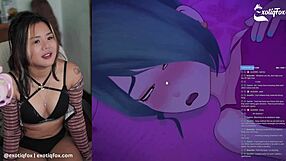 Teen reacts to succubus while masturbating