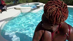 hey lady cinder, ready for some hot pool time with that big black cock?