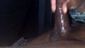 Ebony Jerking Off Big Black Cock In Car