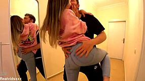 Blowjob in Amusement Park, Then Quick Standing Fuck at Home?