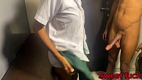 horny 19-year-old student bends over for old man's big cock