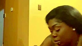 Hot ebony gets creamy cum on big ass!