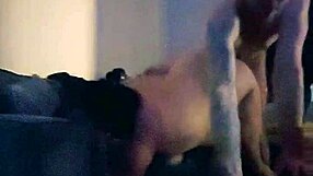 Horny Moaning Wife Gets Fucked Hard with Creampie in Living Room by Dominant Husband