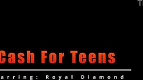 cash for teen ass in backstage humiliation with gloves