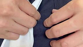 Sailor Uniform Anal Plug Teasing