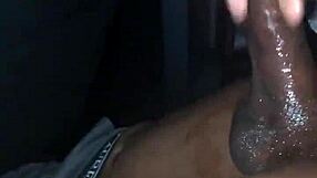 Ebony Jerking Off Big Black Cock In Car