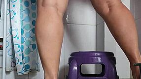 My hot latina stepmother seduces me in the bathroom with her big tits