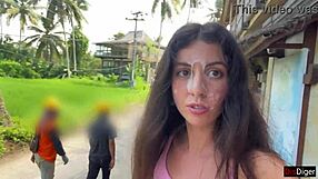 Cute Girl Eating Burger With Cum On Face In Public Cafe