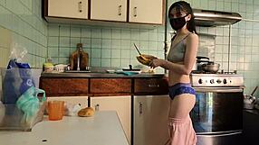 who's fucking the service employee in the kitchen?