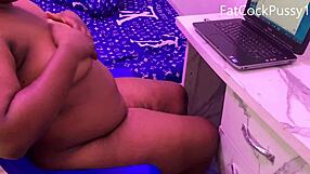 Does This Monster Cock Satisfy Two Chubby Ebony Pussies?